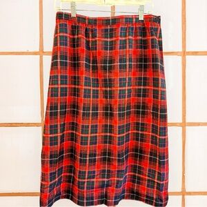 Vintage PENDLETON Authentic Macinnes Tartan Plaid Skirt Virgin Wool size 12